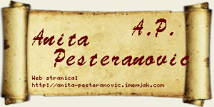 Anita Pešteranović vizit kartica